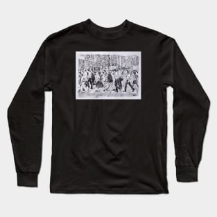 Study of people crossing a road Long Sleeve T-Shirt